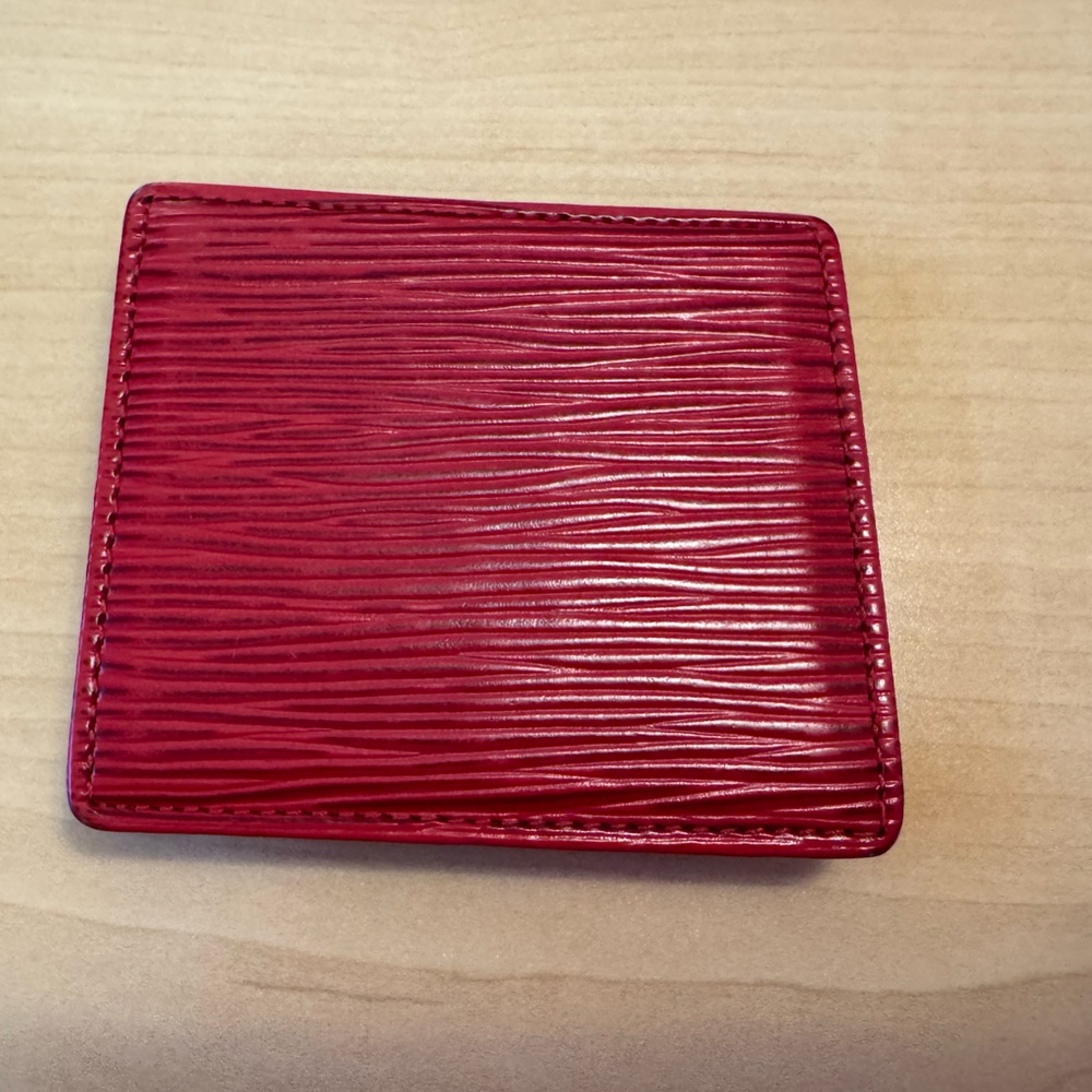 Louis Vuitton LV Red Epi Porte-Monnaie Boite Accordion Coin Box Vintage Luxury - Picture 4 of 10